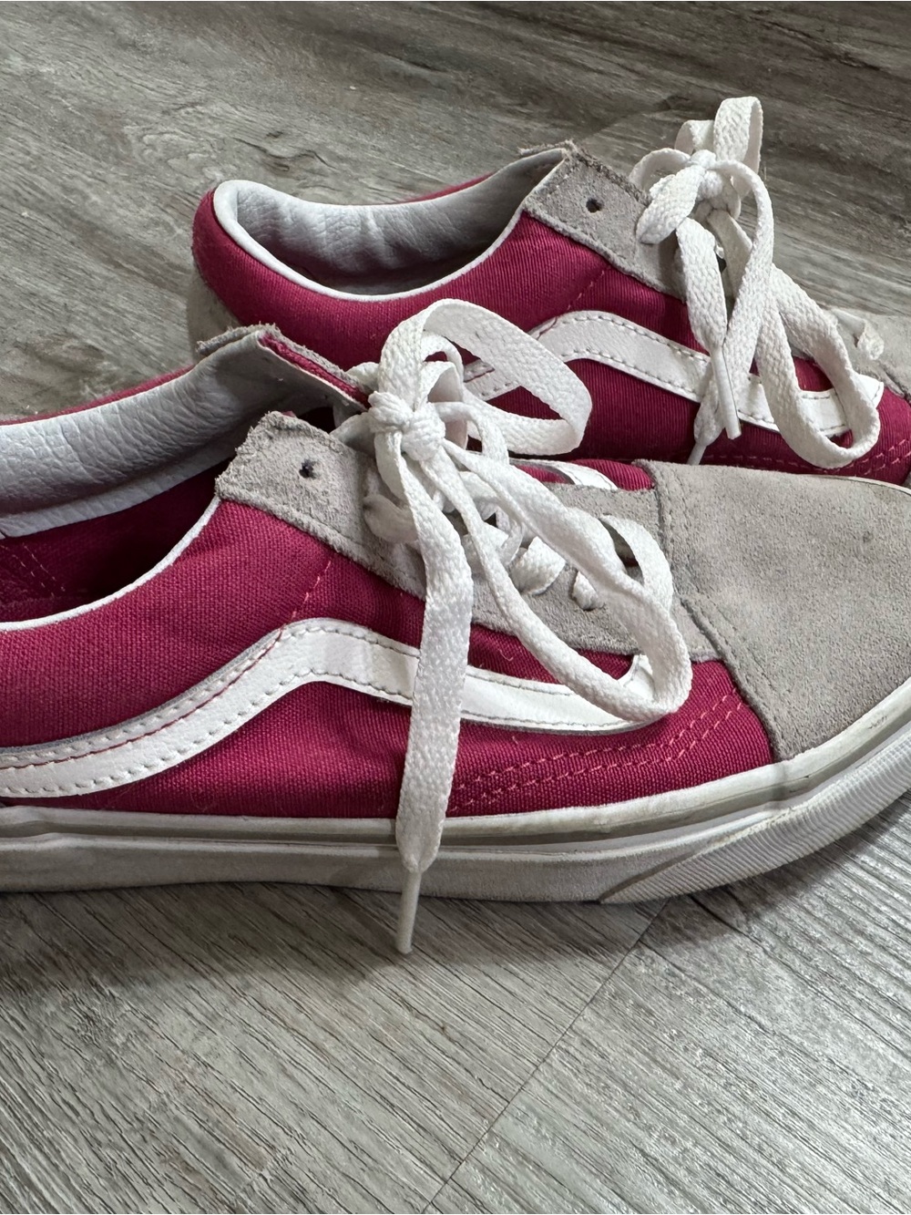 Vans Kids Sneakers Pink and White Low-Top